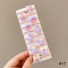Load image into Gallery viewer, 10pcs/set Children Cartoon Hair Rope Creative Simple Hair Rope Colorful Sweet Hair Rope Fashion Hair Accessories