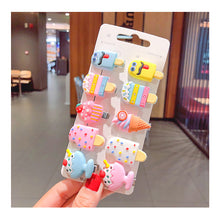 Load image into Gallery viewer, 10pcs/set Children Hairpin Cartoon Ice Cream Hairpin Colorful Sweet Hair Clips Fashion Hair Accessories