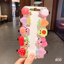 Load image into Gallery viewer, 10pcs/set Children Hairpin Cartoon Ice Cream Hairpin Colorful Sweet Hair Clips Fashion Hair Accessories