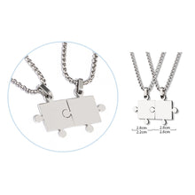 Load image into Gallery viewer, Couple Necklace Square Stitching Pendant Necklace Fashion Simple Accessories Jewelry For Women Men