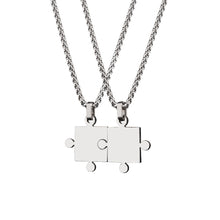 Load image into Gallery viewer, Couple Necklace Square Stitching Pendant Necklace Fashion Simple Accessories Jewelry For Women Men
