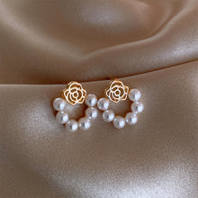 Load image into Gallery viewer, Temperament High-end Pearl Stud Earrings Zircon Earrings Fashion Simple Accessories Jewelry for Women