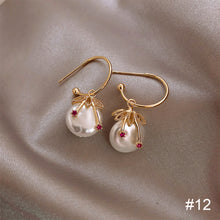 Load image into Gallery viewer, Temperament High-end Pearl Stud Earrings Zircon Earrings Fashion Simple Accessories Jewelry for Women