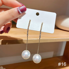 Load image into Gallery viewer, Temperament High-end Pearl Stud Earrings Zircon Earrings Fashion Simple Accessories Jewelry for Women