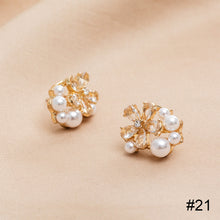 Load image into Gallery viewer, Temperament High-end Pearl Stud Earrings Zircon Earrings Fashion Simple Accessories Jewelry for Women