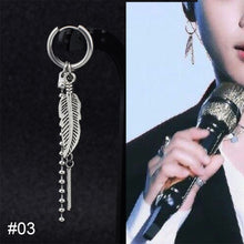 Load image into Gallery viewer, Men's Earrings Steel Color Chain Geometric Fringe Long Men's Earrings Fashion Simple Accessories Jewelry