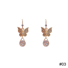 Load image into Gallery viewer, Butterfly Long Pearl Tassel Earrings Zircon Butterfly Stud Earrings Creative Simple Accessories Jewelry for Women