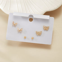 Load image into Gallery viewer, Butterfly Long Pearl Tassel Earrings Zircon Butterfly Stud Earrings Creative Simple Accessories Jewelry for Women