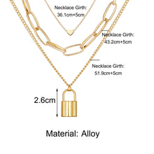 Load image into Gallery viewer, Irregular Metal Chain Multilayer Necklace Creative Retro Simple Alloy Clavicle Chain Fashion Accessories Jewelry