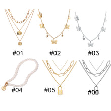 Load image into Gallery viewer, Irregular Metal Chain Multilayer Necklace Creative Retro Simple Alloy Clavicle Chain Fashion Accessories Jewelry