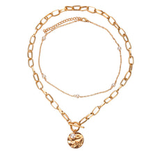 Load image into Gallery viewer, Chain Pearl Double Layer Necklace Creative Retro Simple Alloy Clavicle Chain Fashion Accessories Jewelry