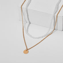 Load image into Gallery viewer, Chain Pearl Double Layer Necklace Creative Retro Simple Alloy Clavicle Chain Fashion Accessories Jewelry