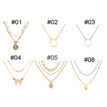 Load image into Gallery viewer, Chain Pearl Double Layer Necklace Creative Retro Simple Alloy Clavicle Chain Fashion Accessories Jewelry