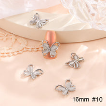 Load image into Gallery viewer, 10pcs All-match Bowknot Manicure Accessories Shiny Light Luxury Zircon Nail Accessories Nail Art Decoration