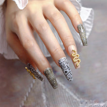Load image into Gallery viewer, Small Diamond Alloy Snake Nail Art Jewelry Shiny Three-dimensional Metal Nail Stickers Nail Art Decoration