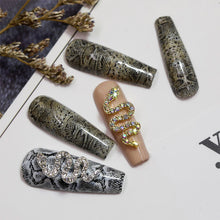 Load image into Gallery viewer, Small Diamond Alloy Snake Nail Art Jewelry Shiny Three-dimensional Metal Nail Stickers Nail Art Decoration