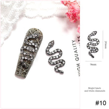 Load image into Gallery viewer, Small Diamond Alloy Snake Nail Art Jewelry Shiny Three-dimensional Metal Nail Stickers Nail Art Decoration