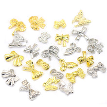 Load image into Gallery viewer, 10pcs Manicure Three-dimensional Bow Alloy Metal Bow Jewelry Nail Art Decoration Manicure Accessories