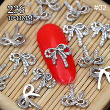 Load image into Gallery viewer, 10pcs Manicure Three-dimensional Bow Alloy Metal Bow Jewelry Nail Art Decoration Manicure Accessories