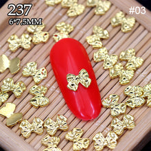 Load image into Gallery viewer, 10pcs Manicure Three-dimensional Bow Alloy Metal Bow Jewelry Nail Art Decoration Manicure Accessories
