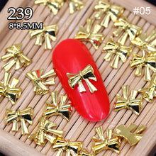 Load image into Gallery viewer, 10pcs Manicure Three-dimensional Bow Alloy Metal Bow Jewelry Nail Art Decoration Manicure Accessories
