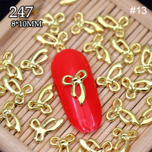 Load image into Gallery viewer, 10pcs Manicure Three-dimensional Bow Alloy Metal Bow Jewelry Nail Art Decoration Manicure Accessories