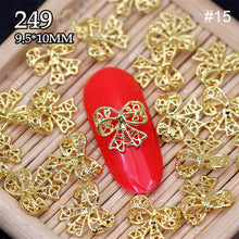 Load image into Gallery viewer, 10pcs Manicure Three-dimensional Bow Alloy Metal Bow Jewelry Nail Art Decoration Manicure Accessories