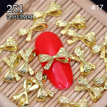 Load image into Gallery viewer, 10pcs Manicure Three-dimensional Bow Alloy Metal Bow Jewelry Nail Art Decoration Manicure Accessories
