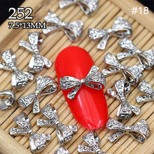 Load image into Gallery viewer, 10pcs Manicure Three-dimensional Bow Alloy Metal Bow Jewelry Nail Art Decoration Manicure Accessories