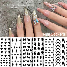Load image into Gallery viewer, Nail Art Spray Stickers Hollow Love Butterfly Bear Star Template Nail Stickers Nail Art Decoration Nail Accessories