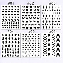 Load image into Gallery viewer, Nail Art Spray Stickers Hollow Love Butterfly Bear Star Template Nail Stickers Nail Art Decoration Nail Accessories