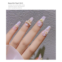 Load image into Gallery viewer, Nail Art Pearl Alloy Jewelry Bow Knot Diamond Jewelry Nail Jewelry Nail Art Decoration Manicure Accessories