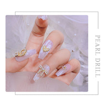 Load image into Gallery viewer, Nail Art Pearl Alloy Jewelry Bow Knot Diamond Jewelry Nail Jewelry Nail Art Decoration Manicure Accessories