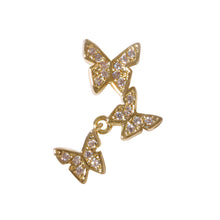 Load image into Gallery viewer, Nail Art Butterfly Metal Zircon Jewelry Light Luxury Diamond Three-dimensional Butterfly Nail Decoration Manicure Accessories