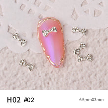 Load image into Gallery viewer, Bow Nail Art Jewelry Pearl Diamond Jewelry Rhinestone Shiny Nail Ornament Nail Art Decoration Manicure Accessories