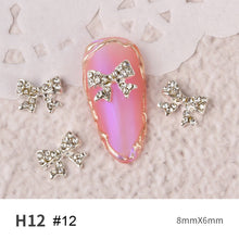 Load image into Gallery viewer, Bow Nail Art Jewelry Pearl Diamond Jewelry Rhinestone Shiny Nail Ornament Nail Art Decoration Manicure Accessories