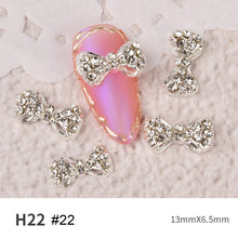 Load image into Gallery viewer, Bow Nail Art Jewelry Pearl Diamond Jewelry Rhinestone Shiny Nail Ornament Nail Art Decoration Manicure Accessories