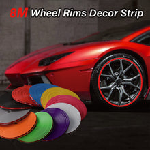Load image into Gallery viewer, 8M Car Vehicle Wheel Rims Protectors Decor Strip Tire Guard Line Rubber Mounding Trim Tire Guard Line Car Styling Car Stickers