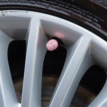 Load image into Gallery viewer, 4PCs Car Tire Valve Caps Diamond Styling Bling Dust-proof Wheel Valve Cover Vehicle Shining Car Charms Decor Auto Accessories