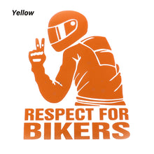Load image into Gallery viewer, 1Pc Respect Biker Sticker For On Car Motorcycle Vinyl 3D Stickers Motorcycle Vinyl 3D Stickers And Decals 15x11CM