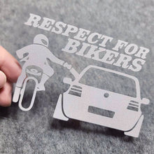 Load image into Gallery viewer, 13x20cm Car Stickers Respect for Bikers Sticker Funny Wrap Vinyl For Auto Door Handle Decals Body Car Accessories Decoration