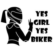 Load image into Gallery viewer, Motorcycle Sticker Respect For Bikers and YES Girls YES Bike Reflective Car Stickers Moto Auto Decal Funny JDM Vinyl Styling