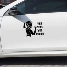 Load image into Gallery viewer, Motorcycle Sticker Respect For Bikers and YES Girls YES Bike Reflective Car Stickers Moto Auto Decal Funny JDM Vinyl Styling