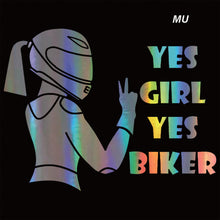 Load image into Gallery viewer, Motorcycle Sticker Respect For Bikers and YES Girls YES Bike Reflective Car Stickers Moto Auto Decal Funny JDM Vinyl Styling