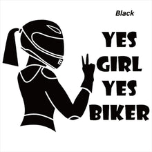 Load image into Gallery viewer, Motorcycle Sticker Respect For Bikers and YES Girls YES Bike Reflective Car Stickers Moto Auto Decal Funny JDM Vinyl Styling