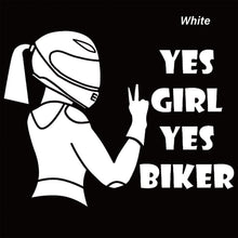 Load image into Gallery viewer, Motorcycle Sticker Respect For Bikers and YES Girls YES Bike Reflective Car Stickers Moto Auto Decal Funny JDM Vinyl Styling