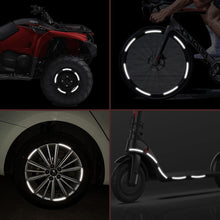 Load image into Gallery viewer, 22pcs Car Wheel Hub Strong Reflective Sticker Tire Rim Reflective Strips Luminous Sticker for Night Driving Car-Styling Accessories