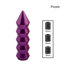 Load image into Gallery viewer, 5.7inch 14.6cm Gear Shift Knob Pointed End Cone Manual Transmission Aluminum Shifter Lever Knob Gear Bamboo Style