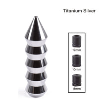 Load image into Gallery viewer, 5.7inch 14.6cm Gear Shift Knob Pointed End Cone Manual Transmission Aluminum Shifter Lever Knob Gear Bamboo Style