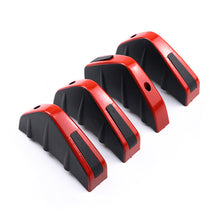 Load image into Gallery viewer, 4pcs Universal Car Modified Rear Bumper Diffuser Spoiler Black&Red ABS Rear Bumper Lip Diffuser Wing Splitter Anti-collision